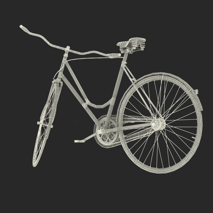 City Bike Green Rigged 3D