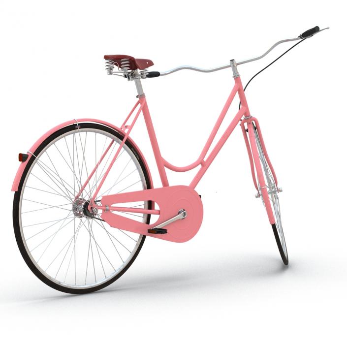 3D City Bike Pink Rigged