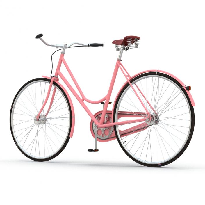 3D City Bike Pink Rigged