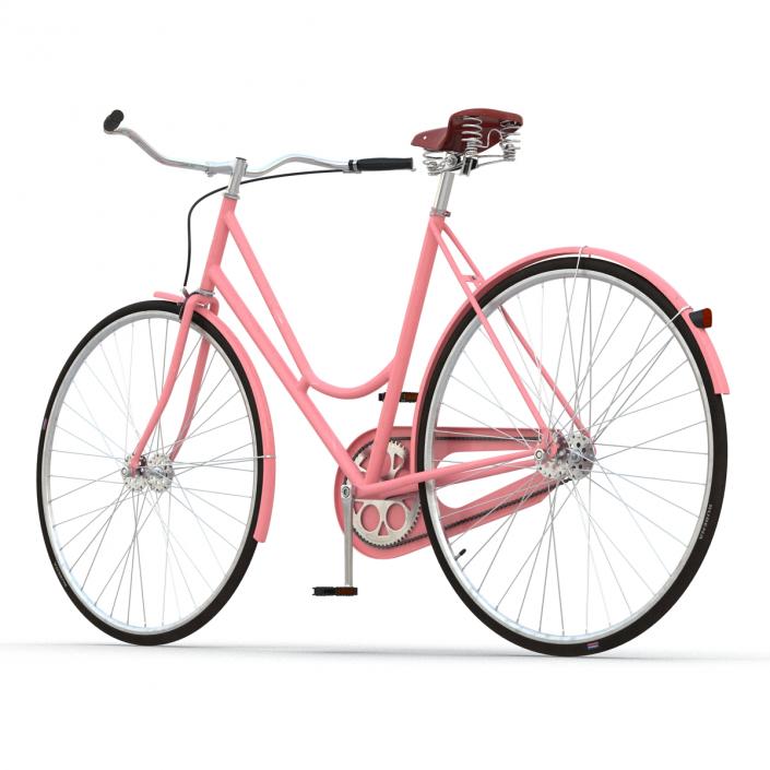 3D City Bike Pink Rigged