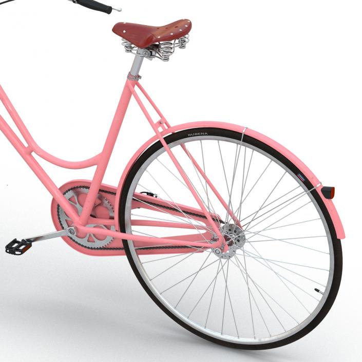 3D City Bike Pink Rigged