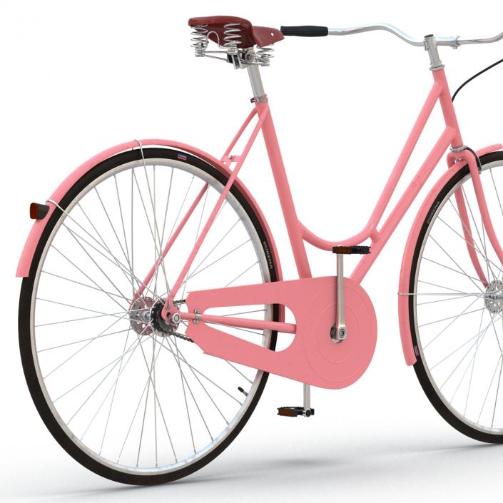 3D City Bike Pink Rigged