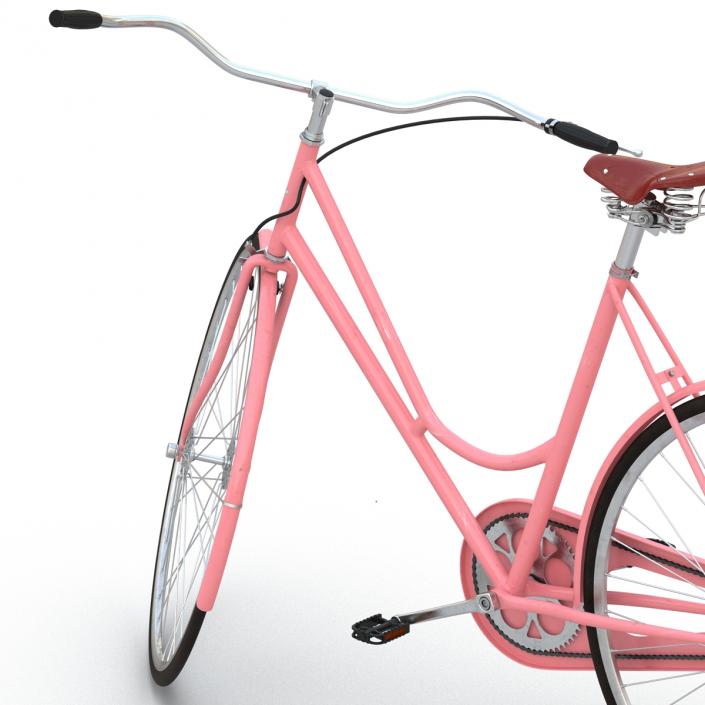 3D City Bike Pink Rigged