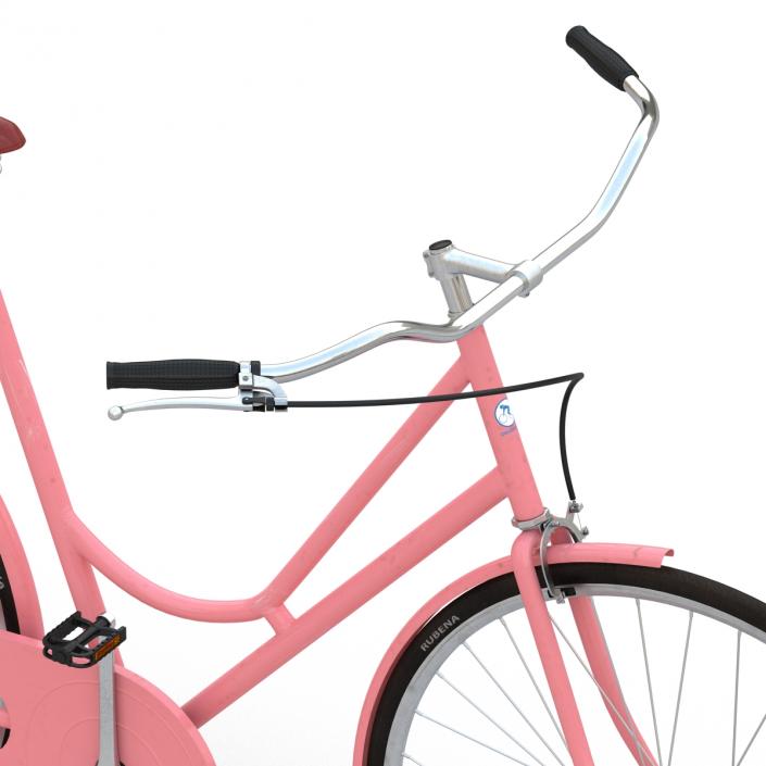 3D City Bike Pink Rigged