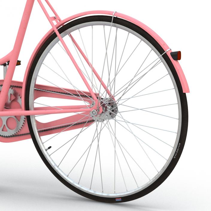 3D City Bike Pink Rigged