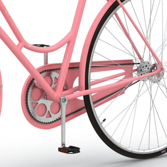 3D City Bike Pink Rigged