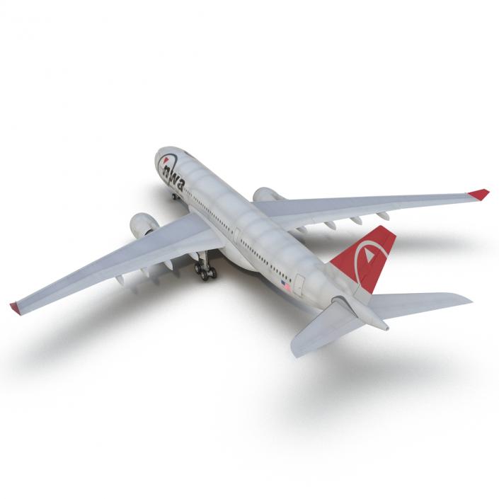 Jet Airliner Airbus A330-200 Northwest Airlines 3D