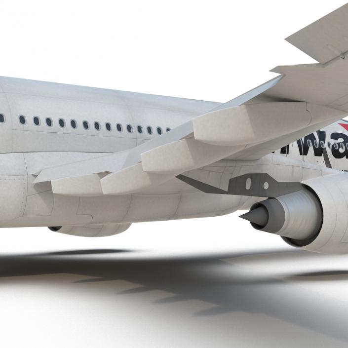 Jet Airliner Airbus A330-200 Northwest Airlines Rigged 3D model