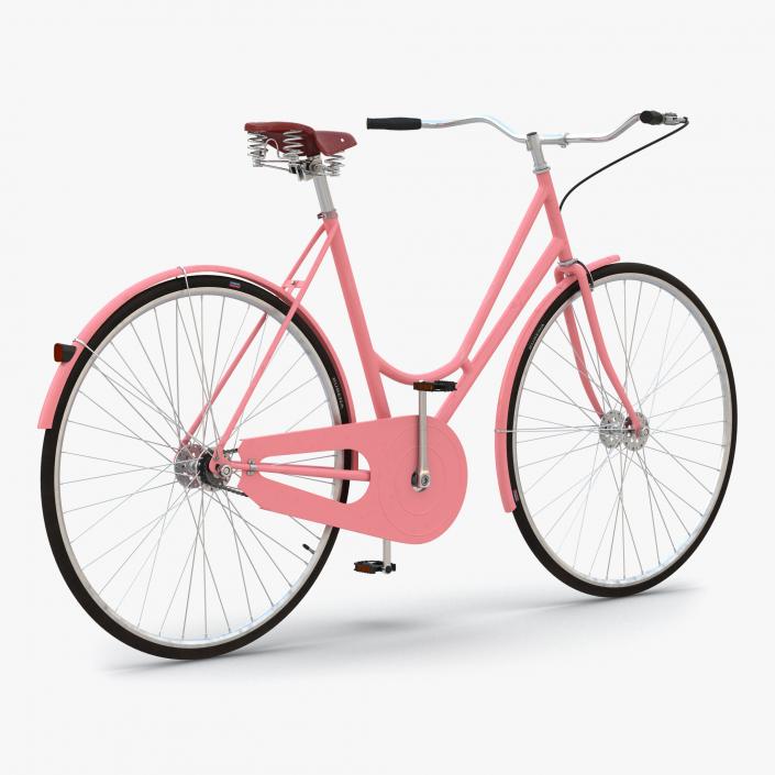 City Bike Pink 3D model