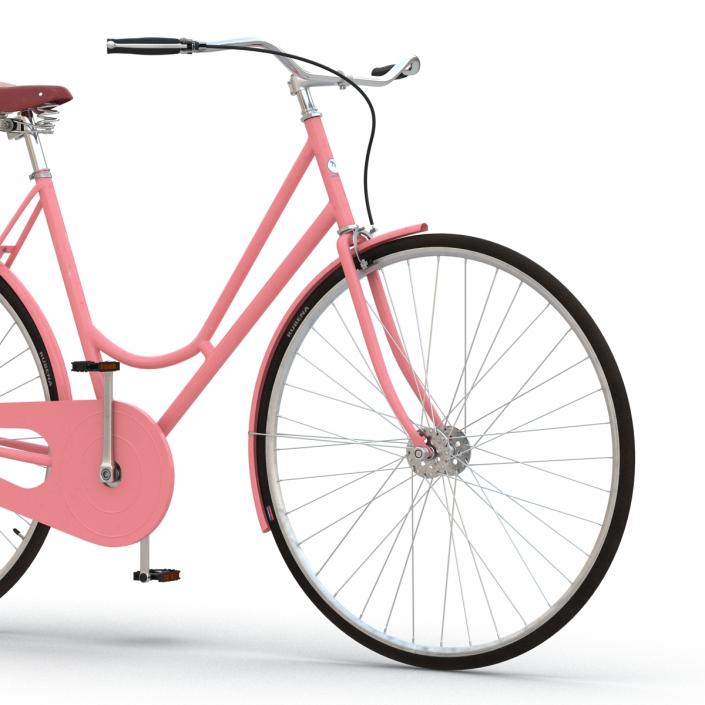 City Bike Pink 3D model