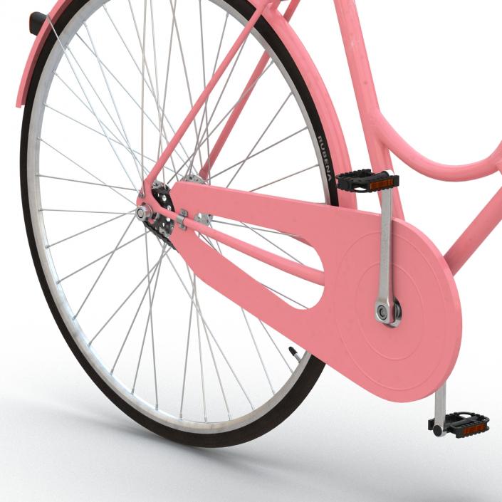 City Bike Pink 3D model