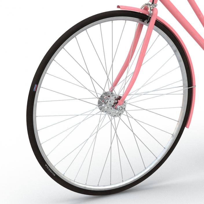 City Bike Pink 3D model