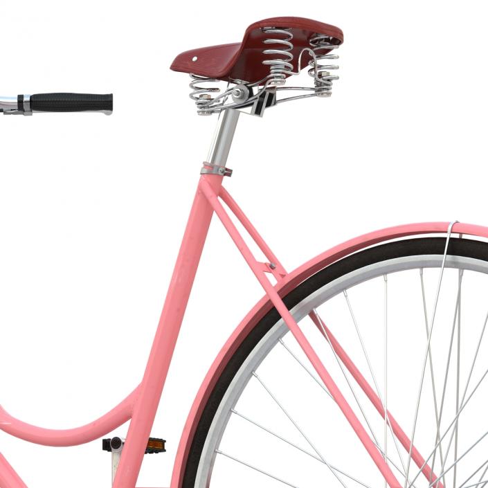 City Bike Pink 3D model