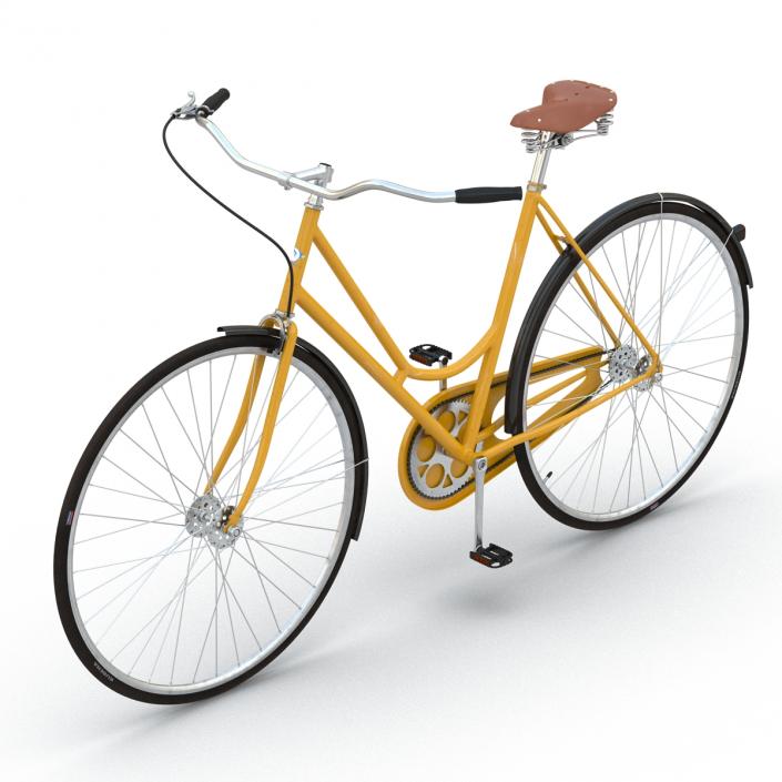 3D City Bike Yellow