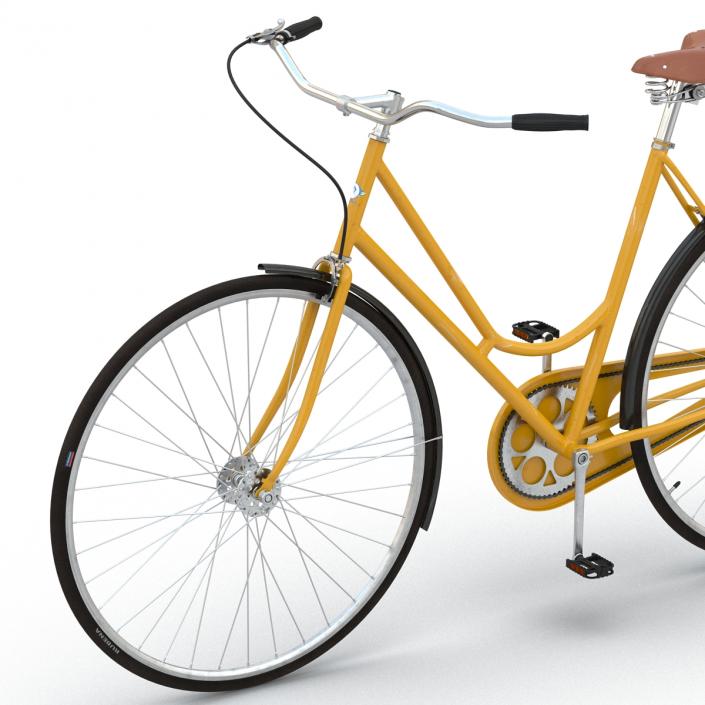 3D City Bike Yellow