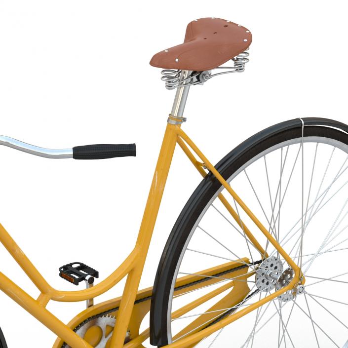 3D City Bike Yellow