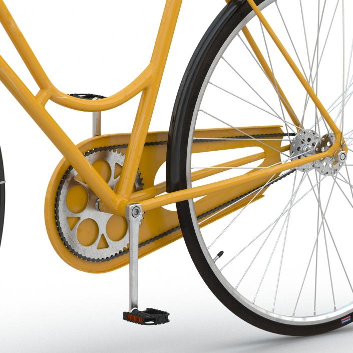 3D City Bike Yellow