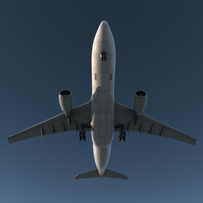 Jet Airliner Airbus A330-200 Qatar 3D model