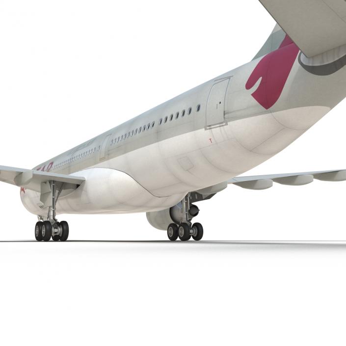 Jet Airliner Airbus A330-200 Qatar 3D model