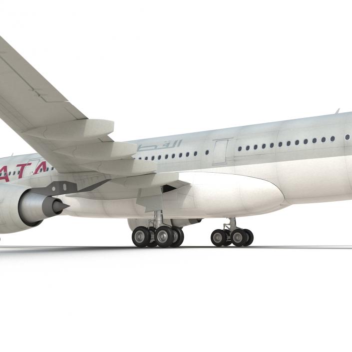 Jet Airliner Airbus A330-200 Qatar 3D model