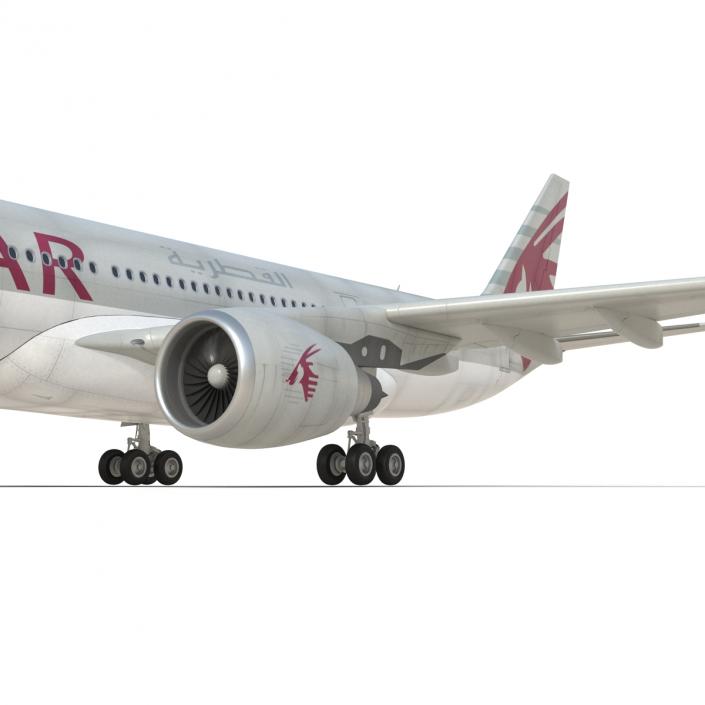 Jet Airliner Airbus A330-200 Qatar 3D model