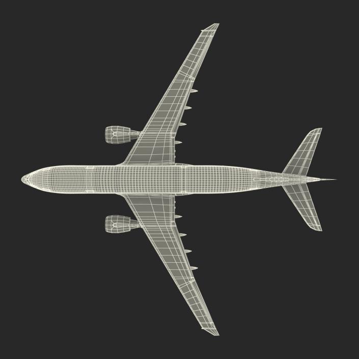 Jet Airliner Airbus A330-200 Qatar 3D model