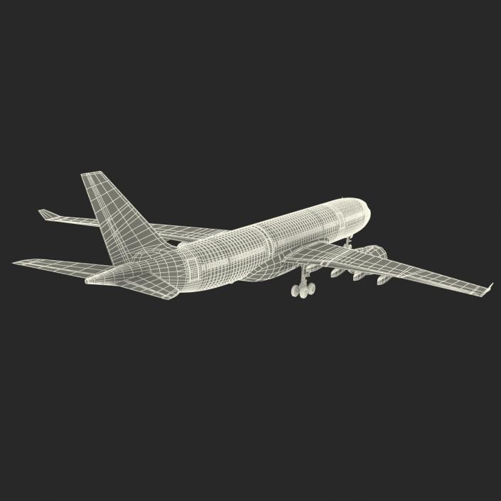 Jet Airliner Airbus A330-200 Qatar 3D model