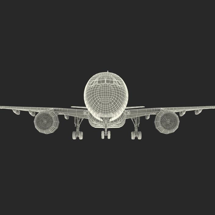 Jet Airliner Airbus A330-200 Qatar 3D model