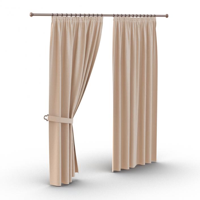 3D model Curtain 2 Brown