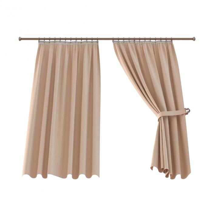 3D model Curtain 2 Brown