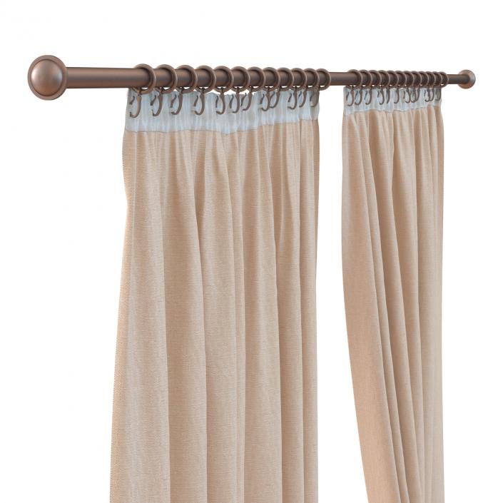 3D model Curtain 2 Brown