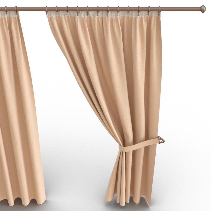 3D model Curtain 2 Brown