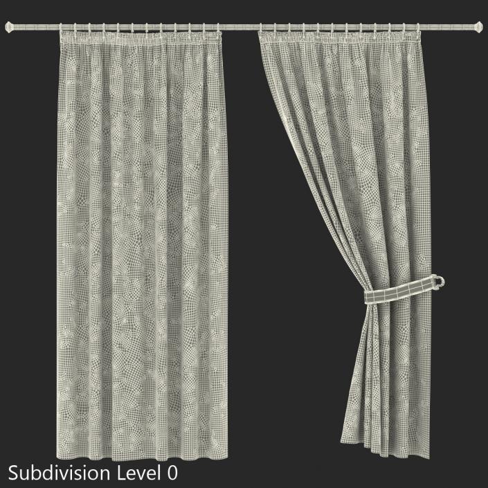 3D model Curtain 2 Brown