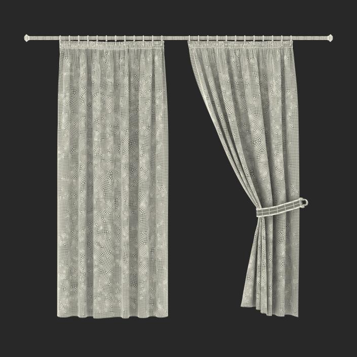 Curtain 2 Gray 3D model