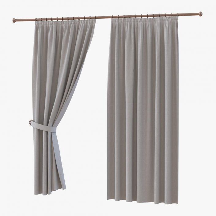 Curtain 2 Gray 3D model