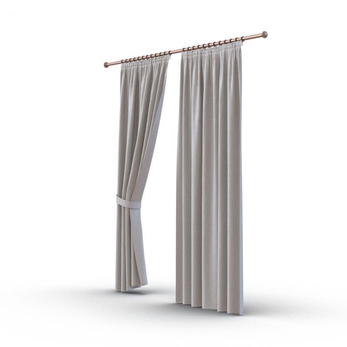 Curtain 2 Gray 3D model