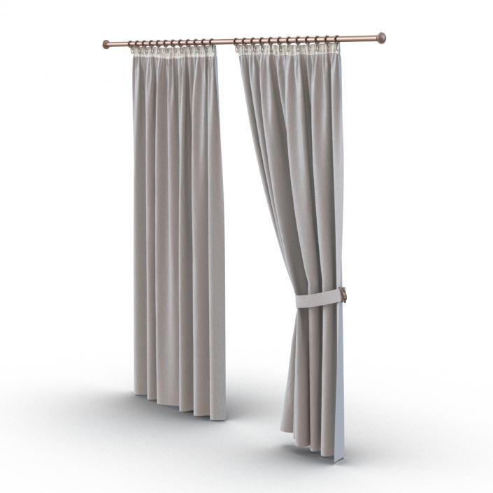 Curtain 2 Gray 3D model