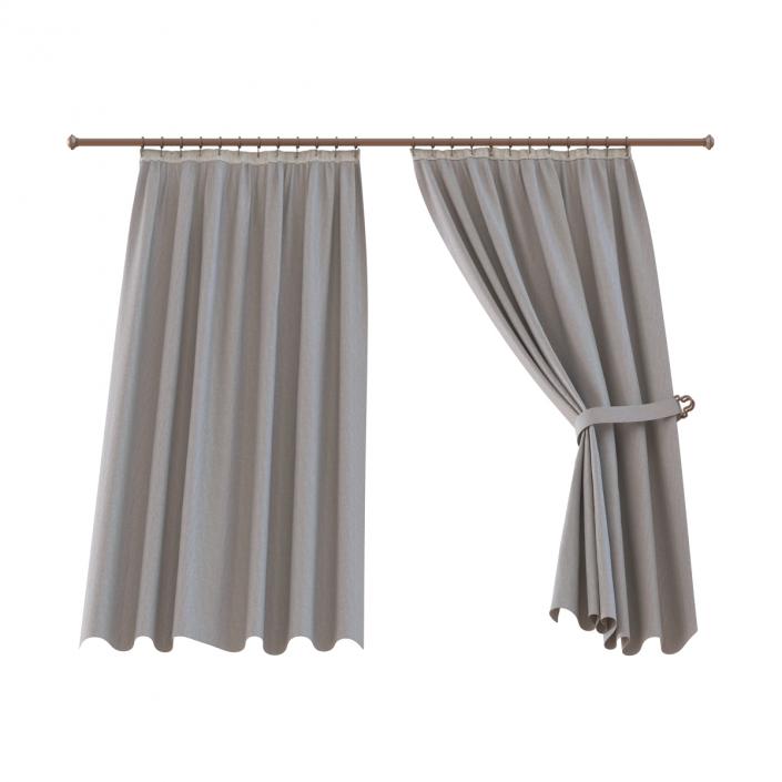 Curtain 2 Gray 3D model