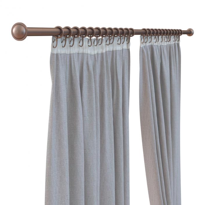 Curtain 2 Gray 3D model