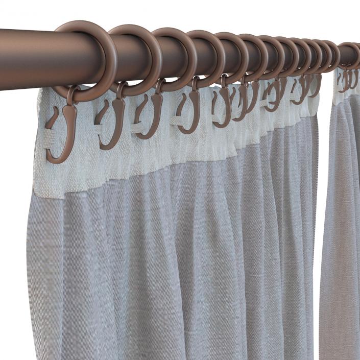 Curtain 2 Gray 3D model