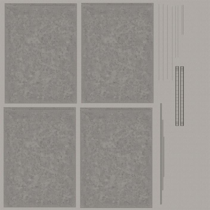 Curtain 2 Gray 3D model