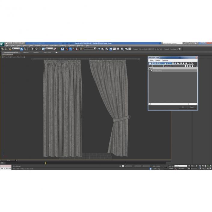 Curtain 2 Gray 3D model