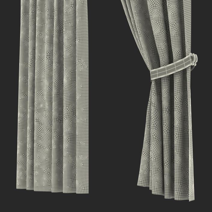 Curtain 2 Gray 3D model