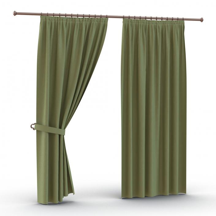 3D model Curtain 2 Green