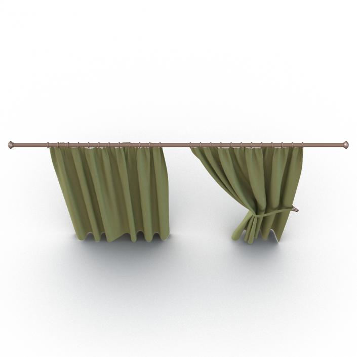 3D model Curtain 2 Green