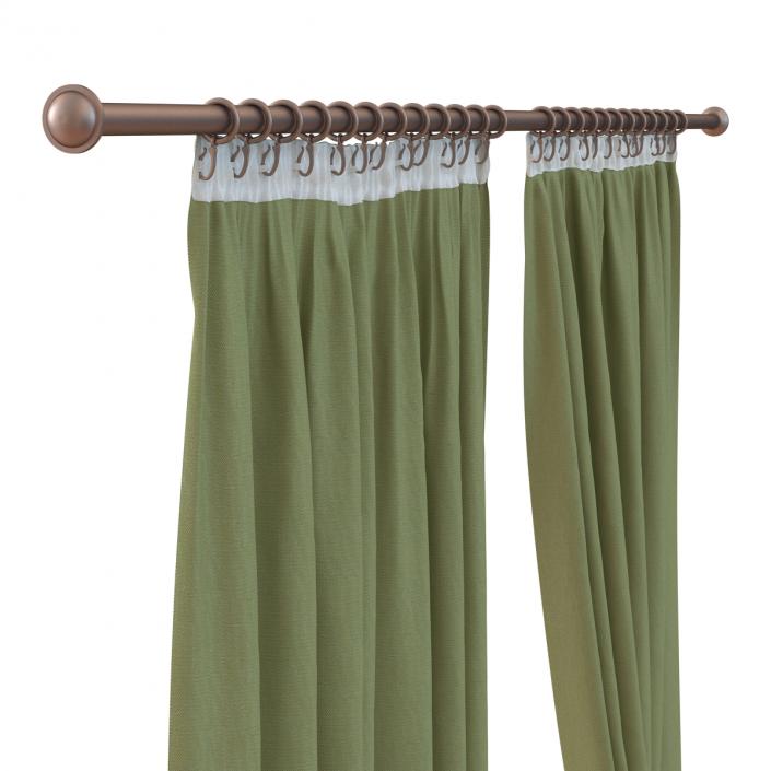 3D model Curtain 2 Green