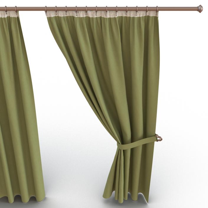 3D model Curtain 2 Green