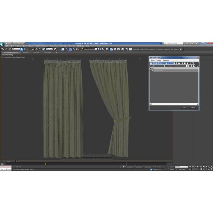 3D model Curtain 2 Green