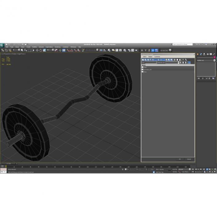 Barbell 3D model