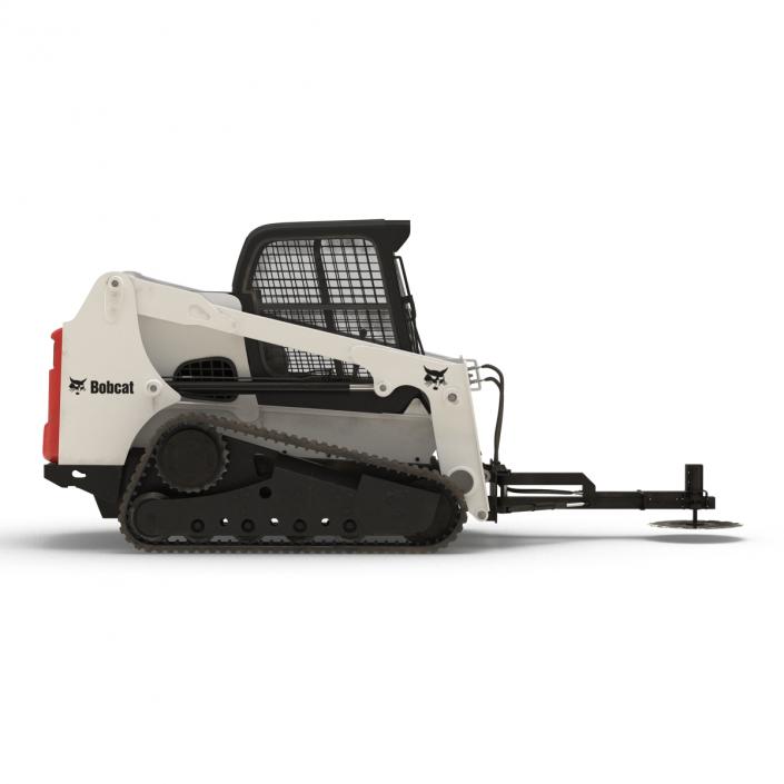 Compact Tracked Loader Bobcat With Brush Saw 3D model